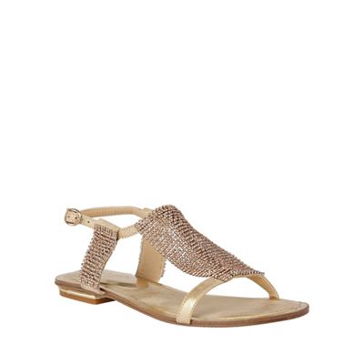 Gold chainmail 'Agnetha' sandals